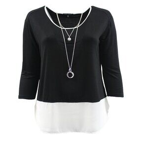 Women's Stylish Fashion Clothing Blouse Shirt Tops Tee Tunic Daily Wear Black M